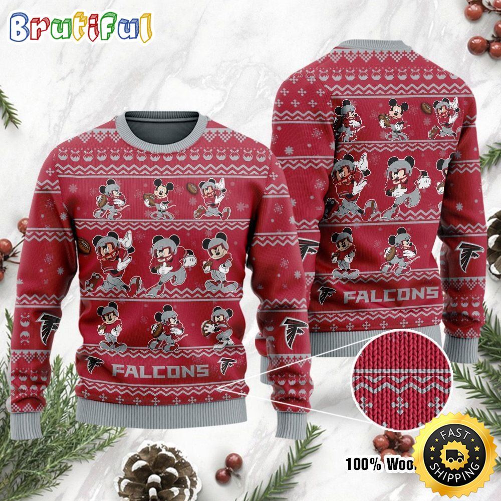 Atlanta Falcons Ugly Christmas Sweater Captain Mickey Mouse Perfect Gift For Football Fans