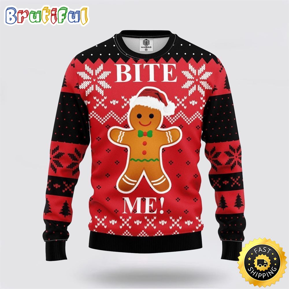 Bite Me Ugly Christmas Sweater Christmas Gift For That Everyone Will Love