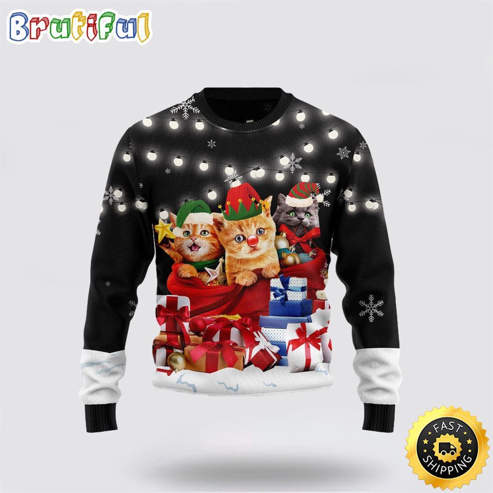 Cat Gifts Noel Ugly Christmas Sweater Perfect Christmas Gift For Cat Lover