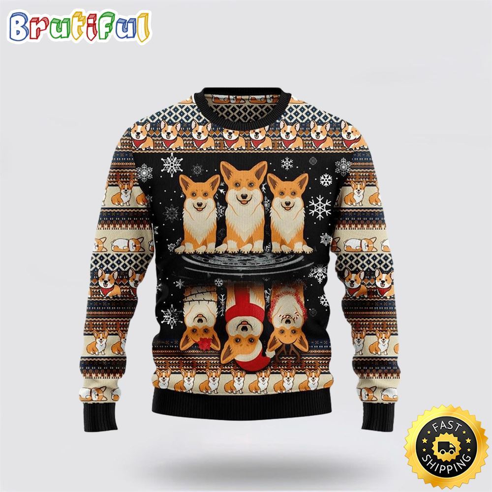 Cute Corgi Dog Funny Ugly Christmas Sweater Show Your Love For Your Furry Friend