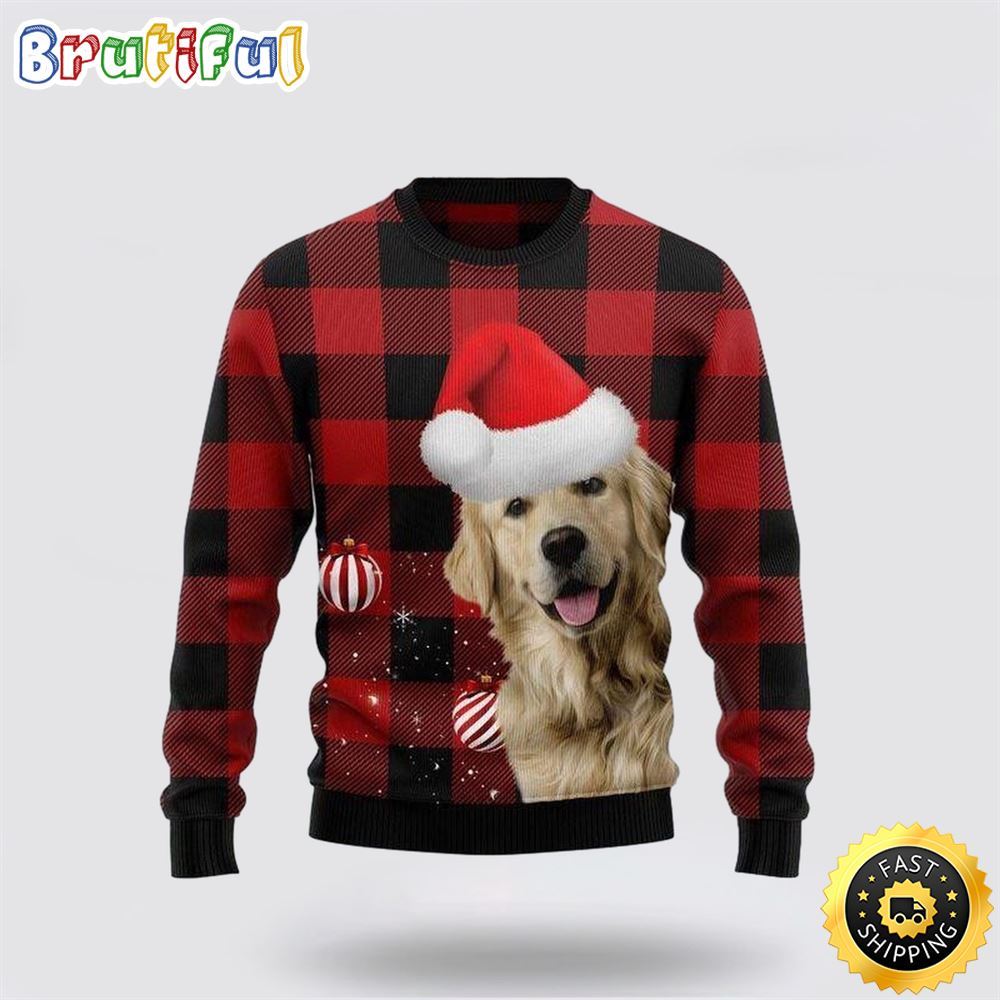 Golden Retriever Dog Ugly Christmas Sweater Show Your Love For Your Furry Friend