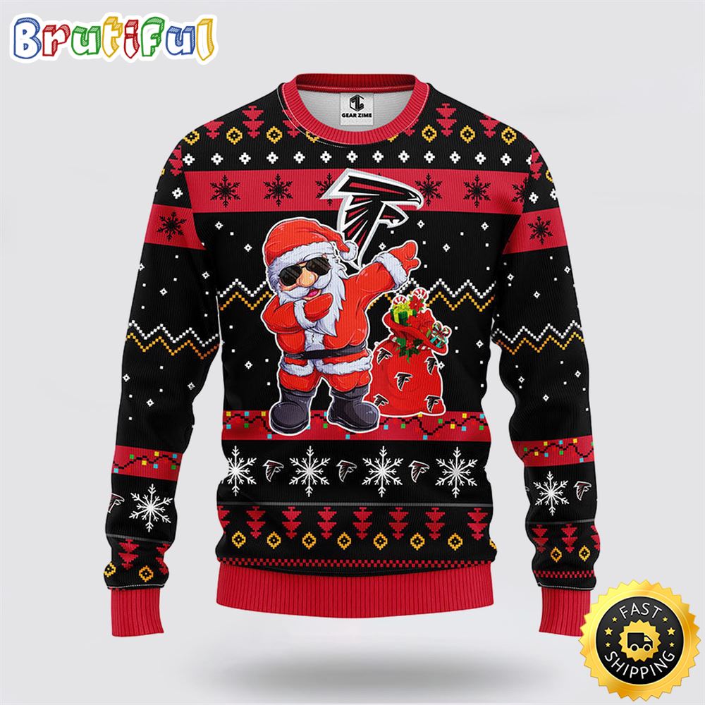 NFL Atlanta Falcons Ugly Sweater Santa Claus Ugly Christmas Sweater