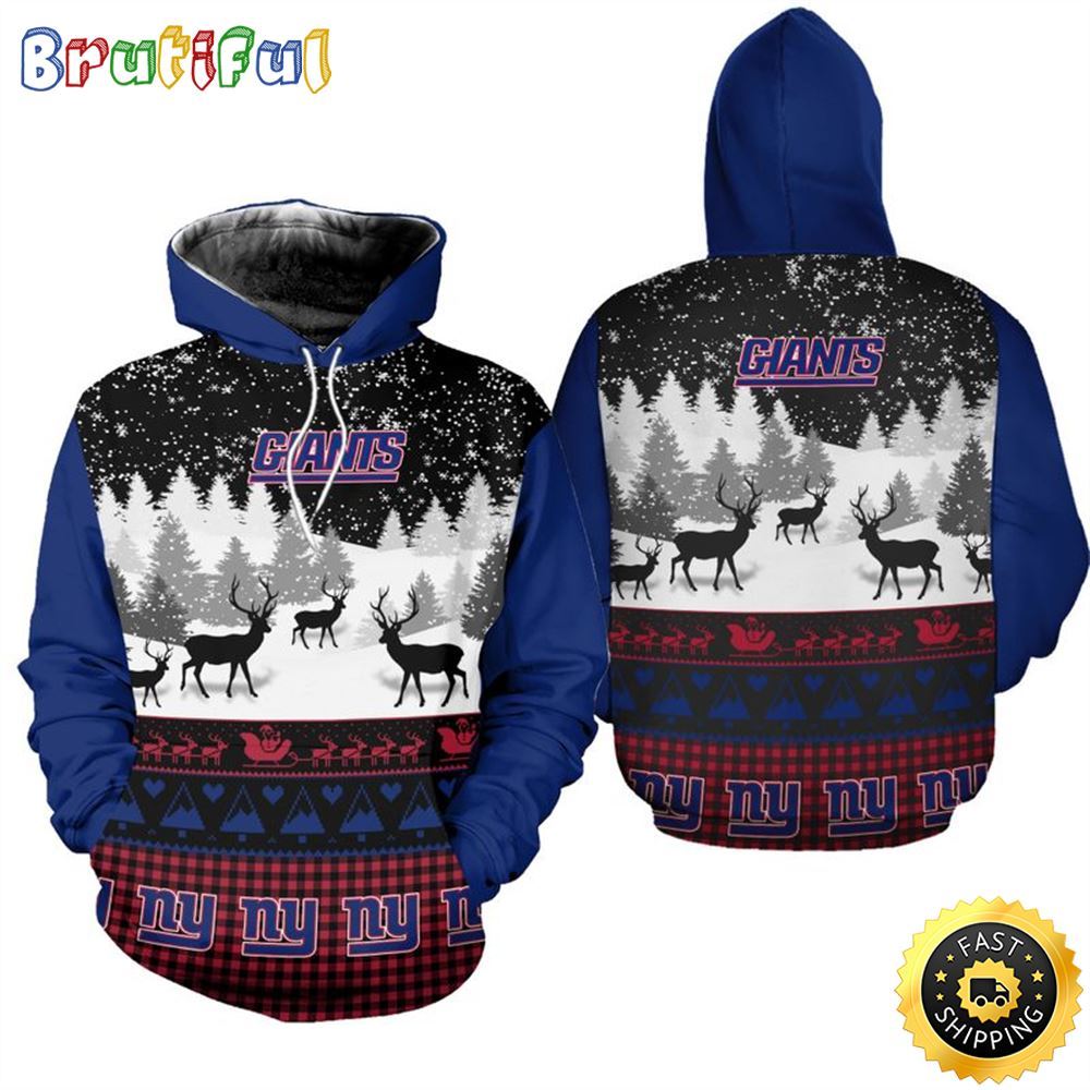 NFL New York Giants Christmas Is Here All Over Print 3D Hoodie Unisex Hoodie