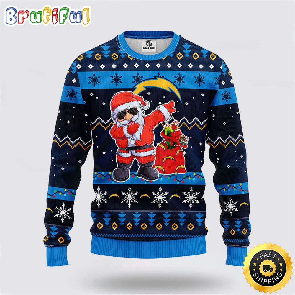 NFL Los Angeles Chargers Ugly Sweater Santa Claus Ugly Christmas Sweater