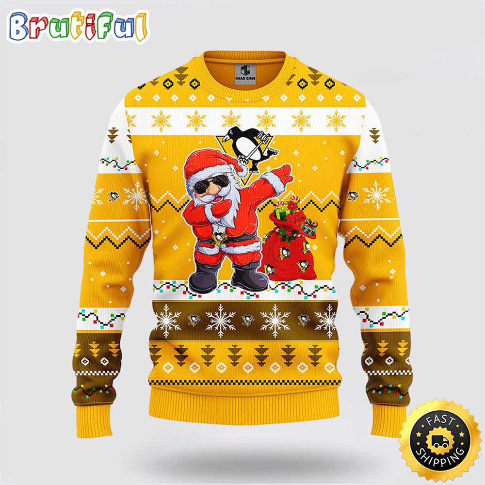 NHL Pittsburgh Penguins Ugly Sweater Santa Claus Ugly Christmas Sweater