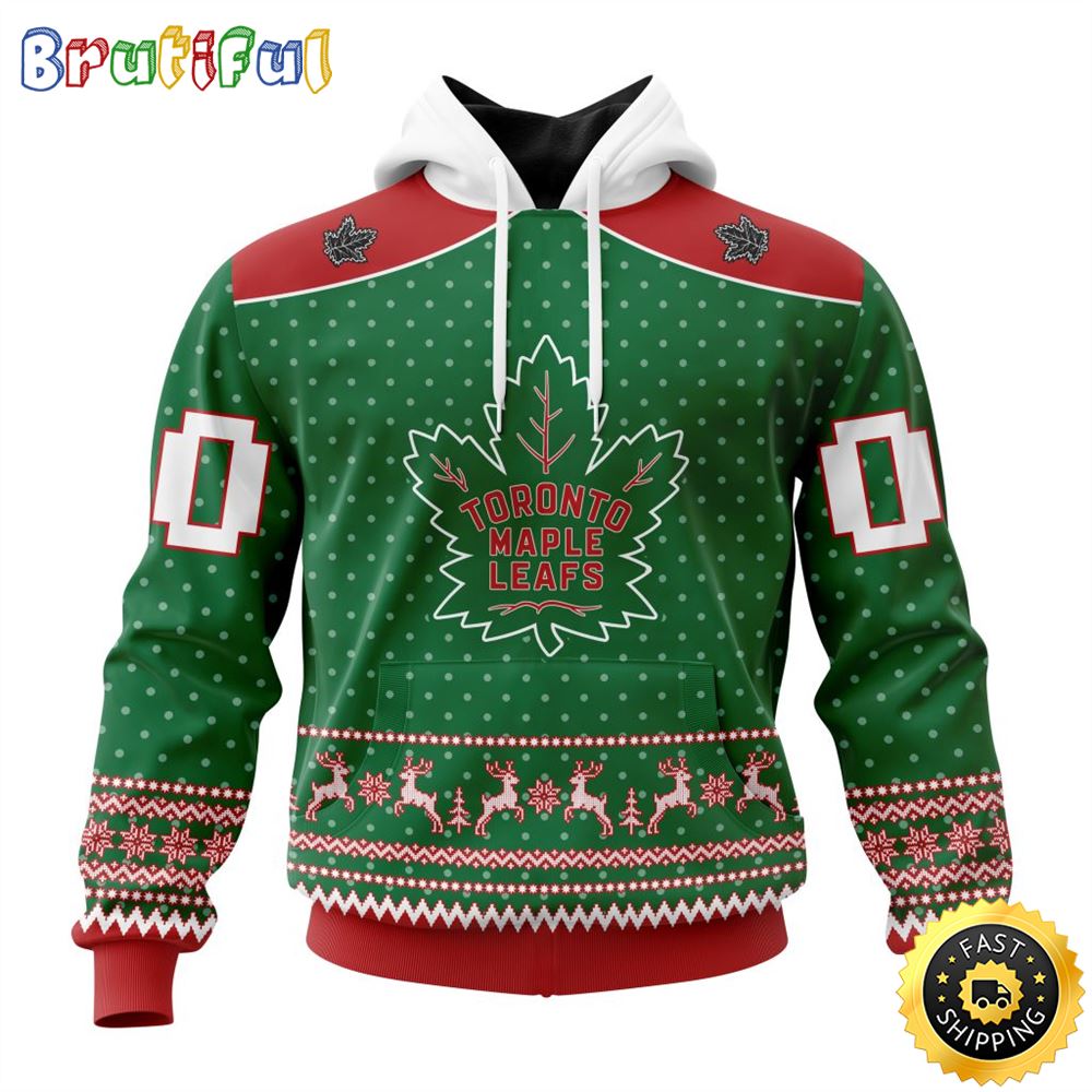 Personalized NHL Toronto Maple Leafs Special Ugly Christmas All Over Print 3D Hoodie Unisex Hoodie Tshirt Sweatshirt