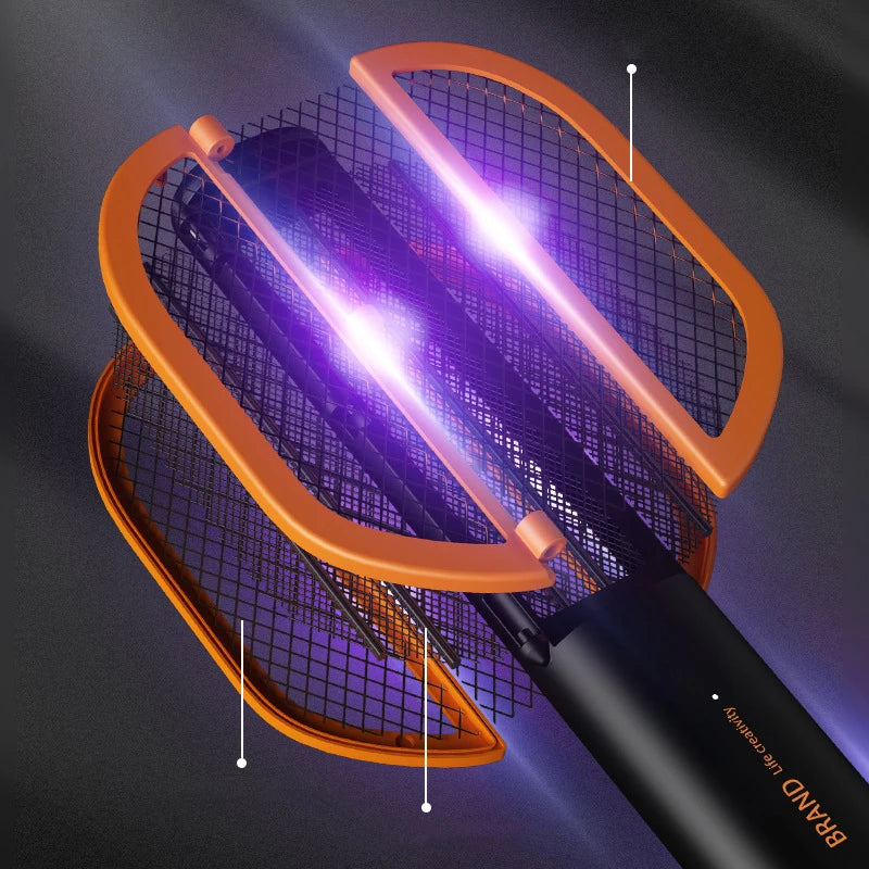 Electric Flies Killer Light USB Fold Rechargeable Mosquito Swatter Summer Mosquito Trap Racket  Anti Insect Bug Zapper